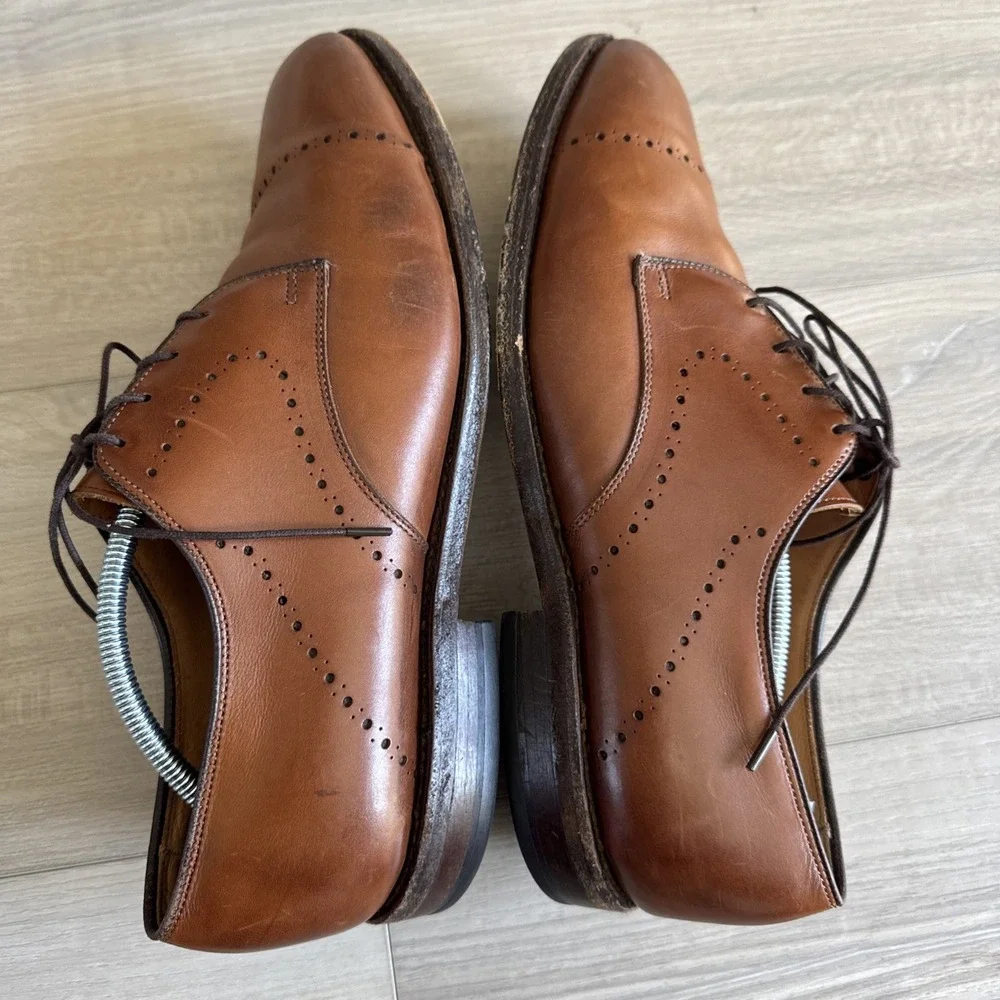 Allen Edmonds Shoes Troy Walnut Chestnut Brown Cap‎ Toe Oxford Dress Men's 10 D